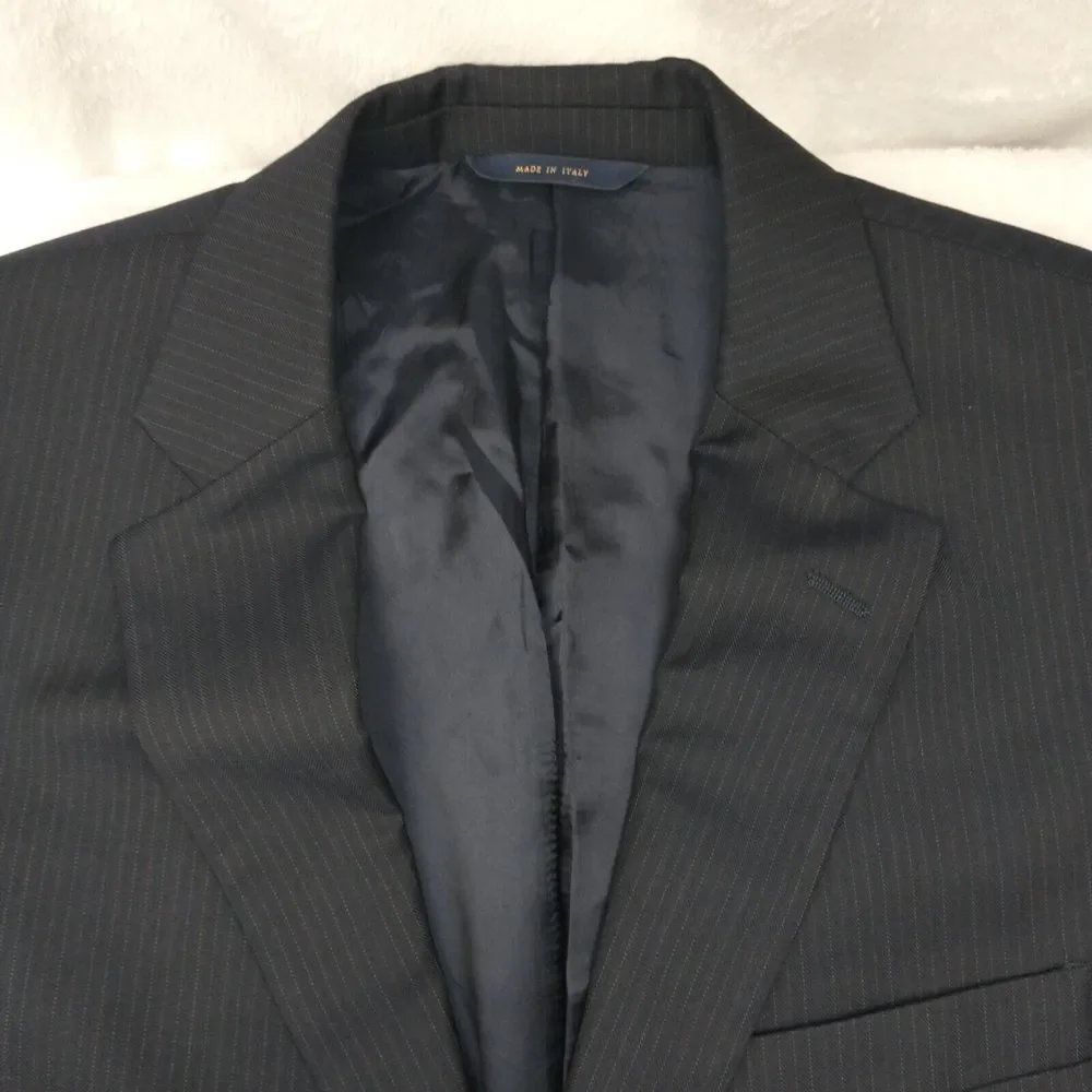 Brooks Brothers Blazer Mens 42L Blue Wool Madison Trabaldo Togna 2 Button Jacket